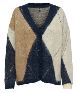 Cardigan maxi losanghe